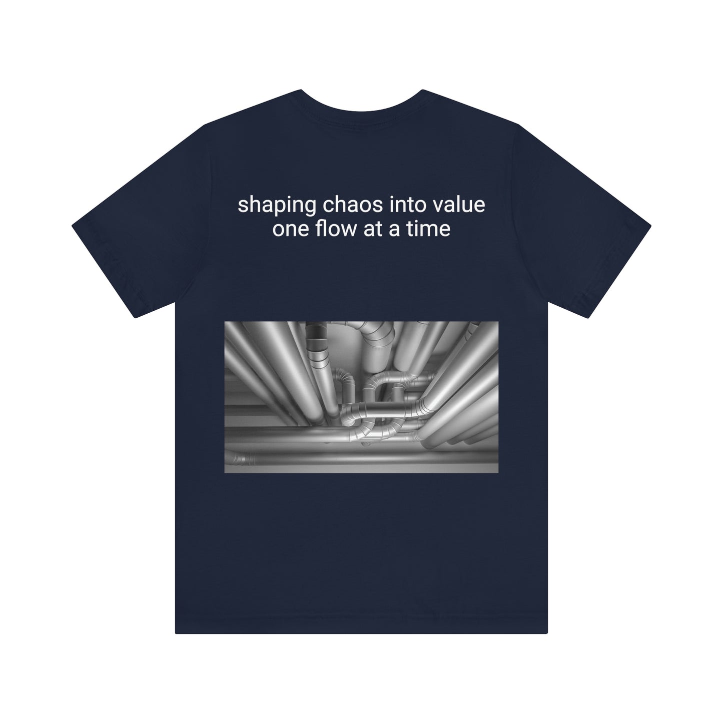 Pro-duct manager - shaping chaos into value one flow at a time - Unisex Multi-color Jersey Short Sleeve Tee, Professional, Gift, Funny