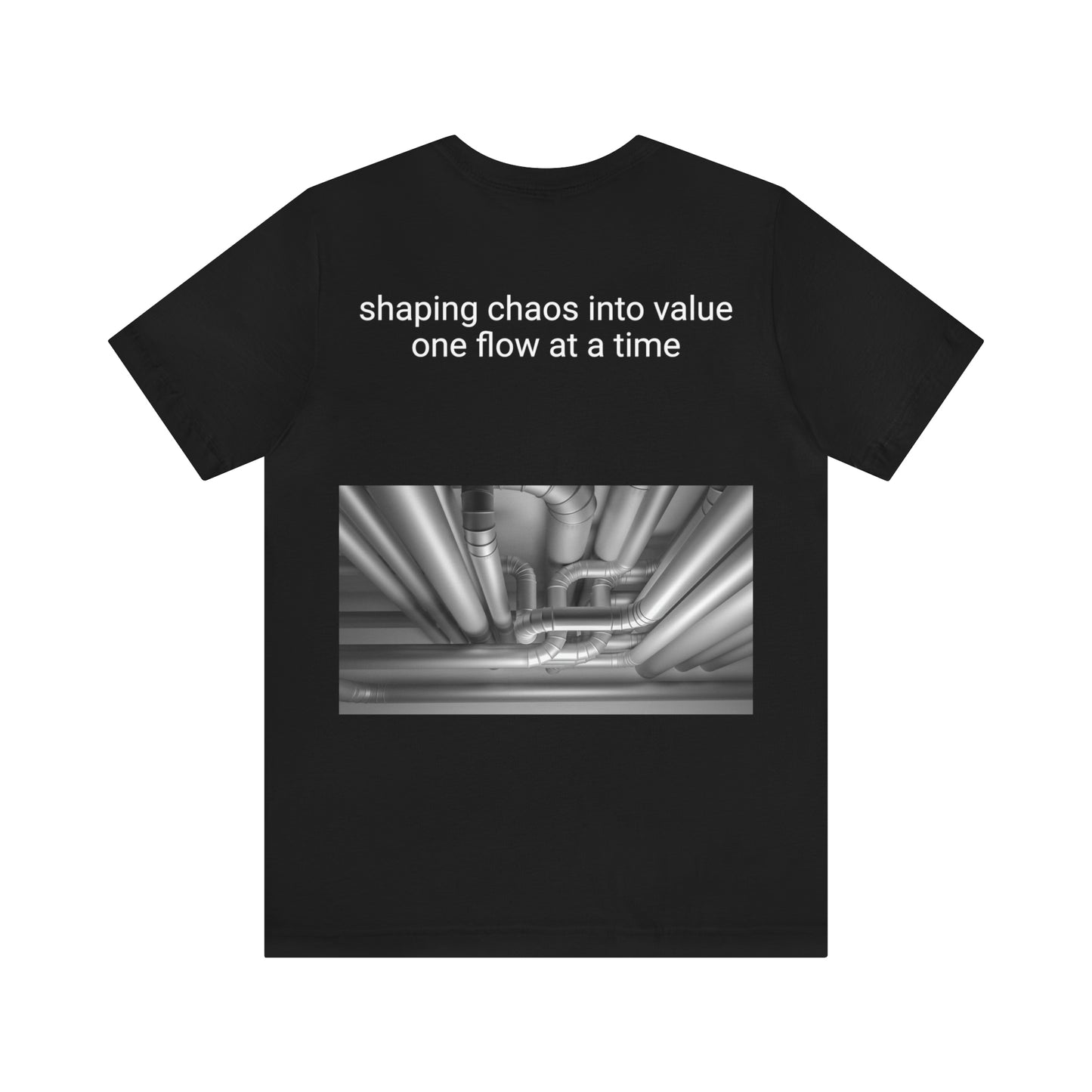 Pro-duct manager - shaping chaos into value one flow at a time - Unisex Multi-color Jersey Short Sleeve Tee, Professional, Gift, Funny