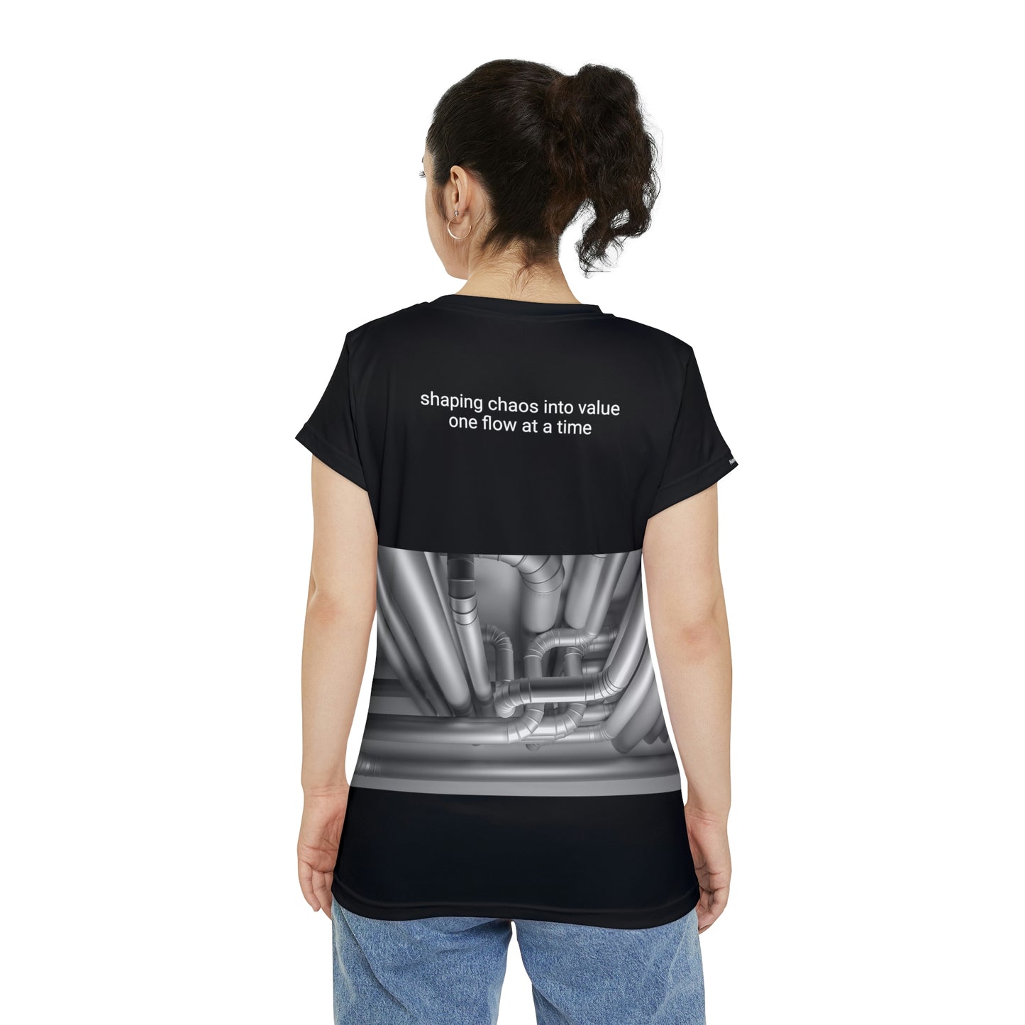 Pro-duct manager - shaping chaos into value one flow at a time :: Women's Short Sleeve Shirt, Professional, Gift