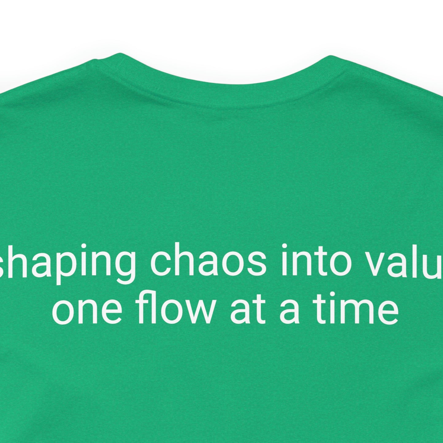 Pro-duct manager - shaping chaos into value one flow at a time - Unisex Multi-color Jersey Short Sleeve Tee, Professional, Gift, Funny