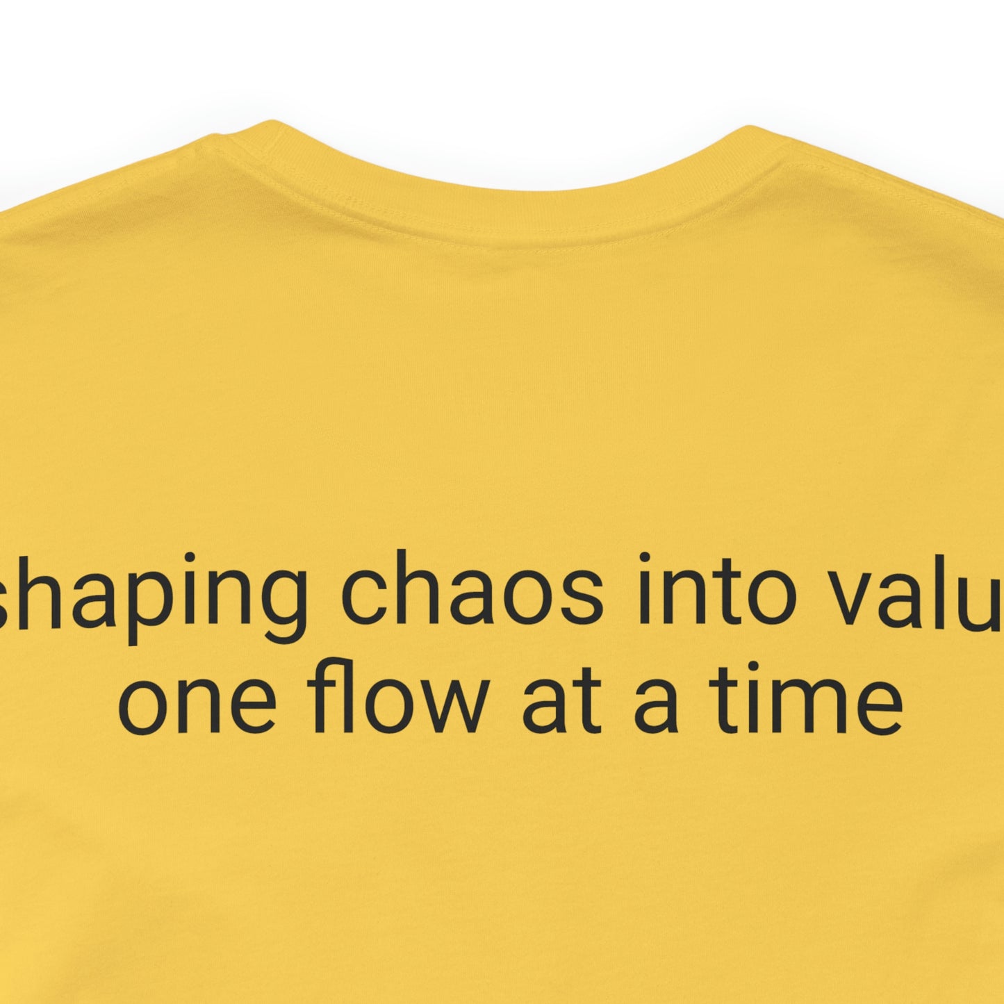 Pro-duct manager - shaping chaos into value one flow at a time - Unisex Multi-color Jersey Short Sleeve Tee, Professional, Gift, Funny