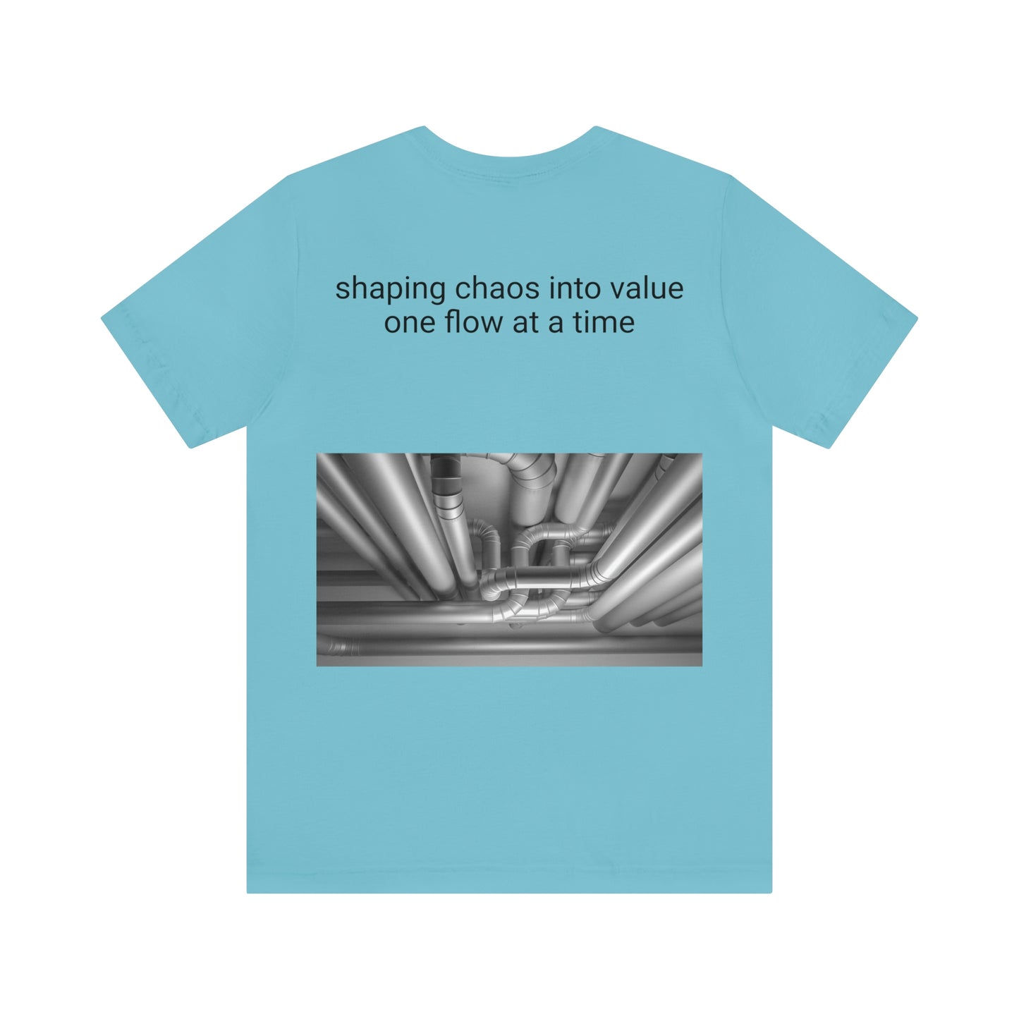 Pro-duct manager - shaping chaos into value one flow at a time - Unisex Multi-color Jersey Short Sleeve Tee, Professional, Gift, Funny